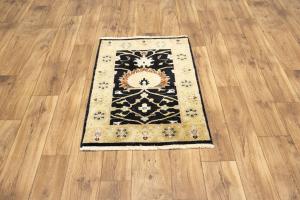 2'0 x 3'0 Hand Knotted Floral Oushak Chobi Oriental Wool Rug