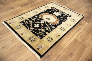 2'0 x 3'0 Hand Knotted Floral Oushak Chobi Oriental Wool Rug