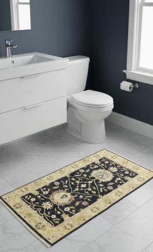 3'0 X 5'0 Hand Knotted Osh Chobi Floral Oriental Wool Rug