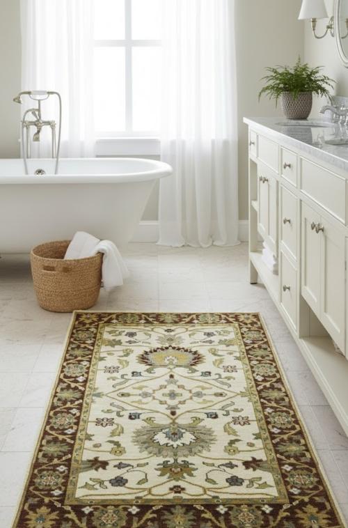 3'1 X 4'11 Peshawar Hand Knotted Floral Osh Chobi Wool Rug