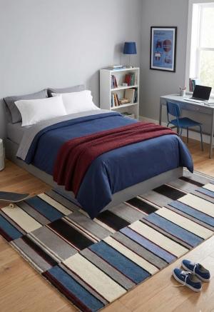 Multicolored Stripes 5X8 Hand-Tufted Modern Rug
