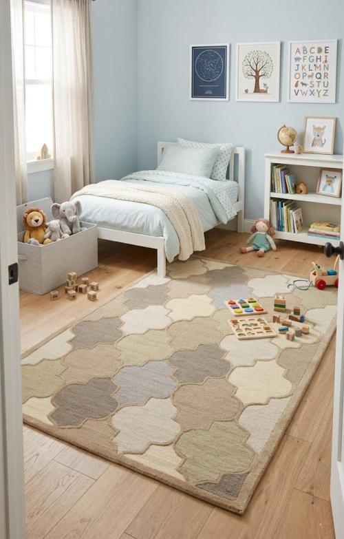 Multicolored Trellis 5X8 Hand-Tufted Modern Rug