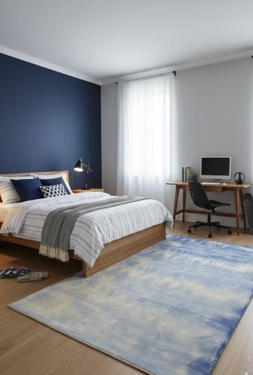 5'0 X 8'0 Hand-Tufted Tie-Dye Modern Wool Rug