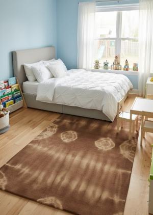 5'0 X 8'0 Brown Tie-Dye Hand-Tufted Modern Wool Rug