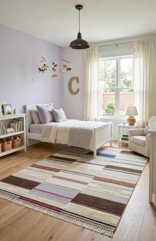 5'0 X 8'0 Stripes Hand-Tufted Contemporary Wool Rug