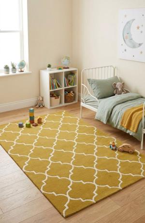 Gold Trellis 5X8 Hand-Tufted Modern Rug