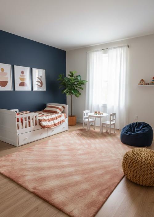 Rust Tie-Dye 5X8 Hand-Tufted Modern Rug