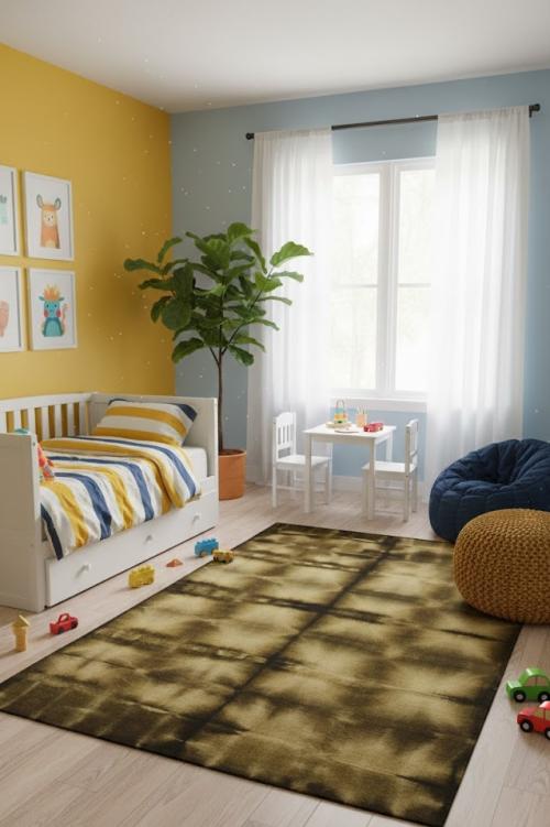 5'0 X 8'0 Hand-Tufted Dark Brown Contemporary Wool Rug