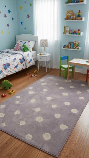 5'0 X 8'0 Hand-Tufted Tie-Dye Mauve Modern Wool Rug