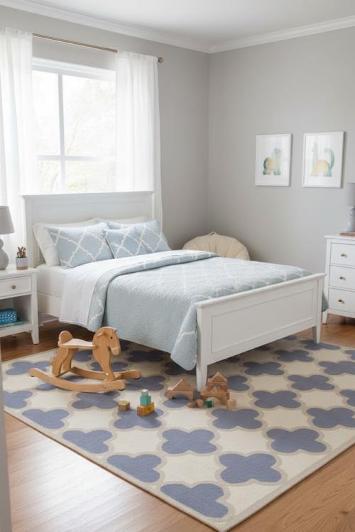 5'0 x 8'0 Hand-Tufted Purple Modern Trellis Oriental Rug