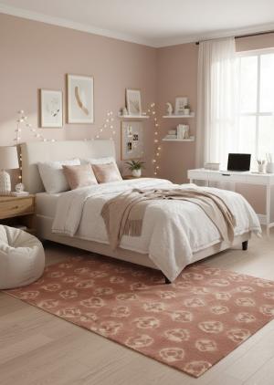 Rusty Brown Tie-Dye 5X8 Hand-Tufted Modern Rug