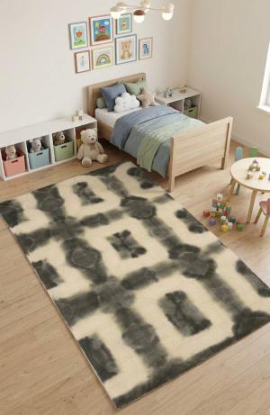 Brownish Gray Tie-Dye 5X8 Hand-Tufted Modern Rug
