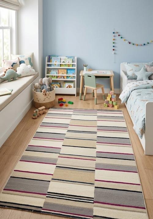 5'0 X 8'0 Hand-Tufted Contemporary Multicolored Wool Rug