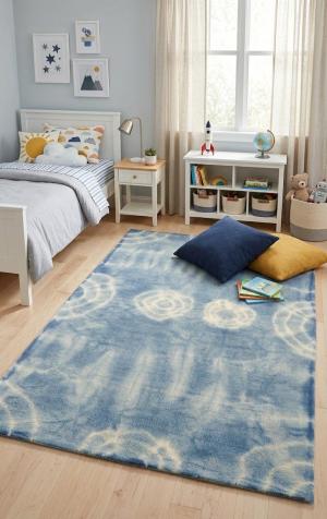 5'0 X 8'0 Hand-Tufted Tie-Dye Modern Wool Rug