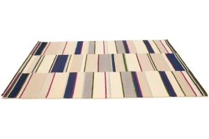 Multicolored Stripes 5X8 Hand-Tufted Modern Rug
