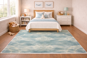 Dark Green Tie-Dye 5X8 Hand-Tufted Modern Rug