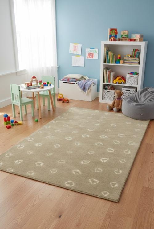 5'0 X 8'0 Hand-Tufted Beige Tie-Dye Modern Wool Rug