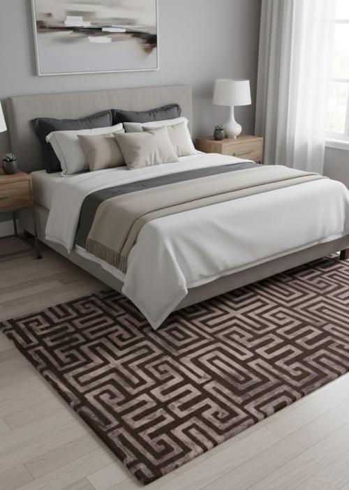 5'0 X 8'0 Hand-Tufted Floral Modern Wool Rug