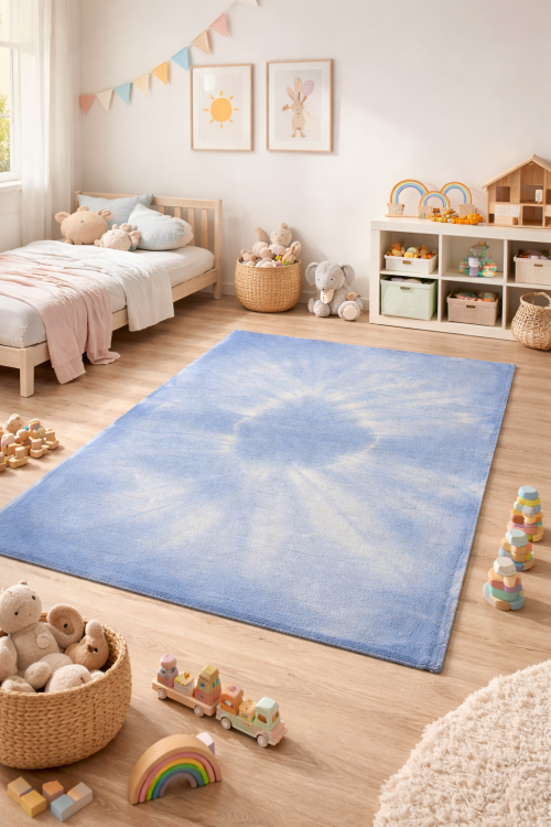 5'0 X 8'0 Hand-Tufted Tie-Dye Modern Wool Rug