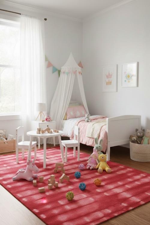 5'0 X 8'0 Fuchsia Tie-Dye Hand-Tufted Modern Wool Rug