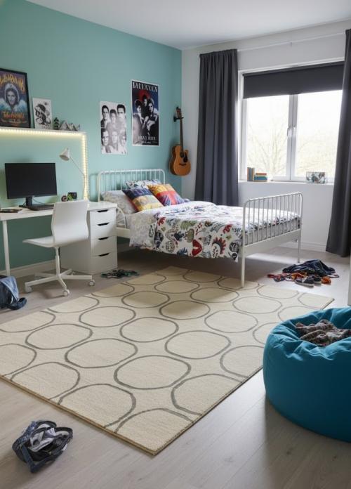 5'0 X 8'0 Hand-Tufted Geometric contemporary Wool Rug