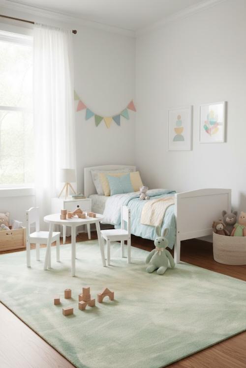 5'0 X 8'0 Hand-Tufted Abstract Green Tie-Dye Modern Wool Rug