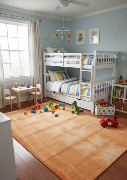 Solar Orange Tie-Dye 5X8 Hand-Tufted Modern Rug