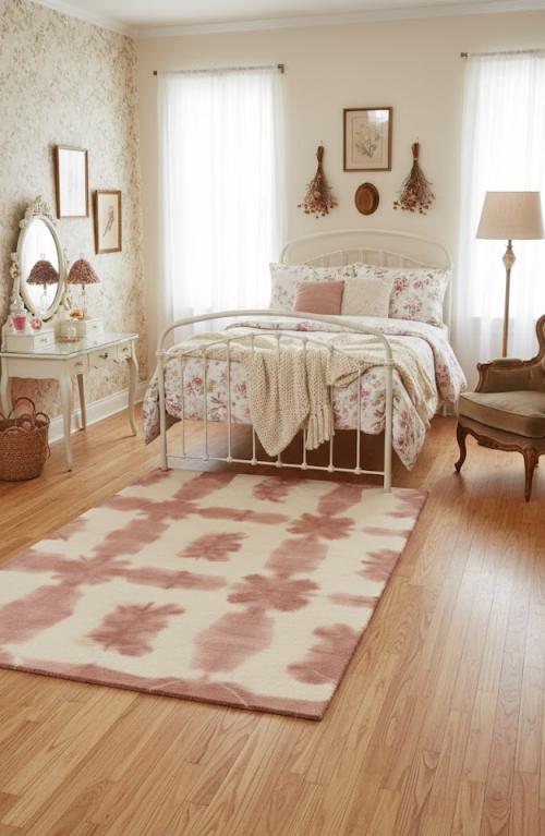 Rust Tie-Dye 5X8 Hand-Tufted Modern Rug