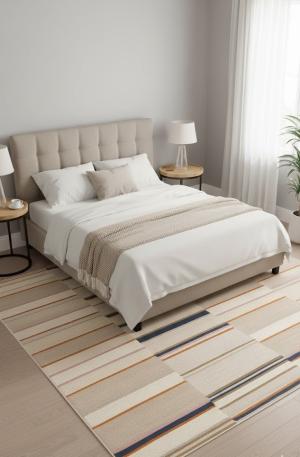 Multicolored Stripes 5X8 Hand-Tufted Modern Rug