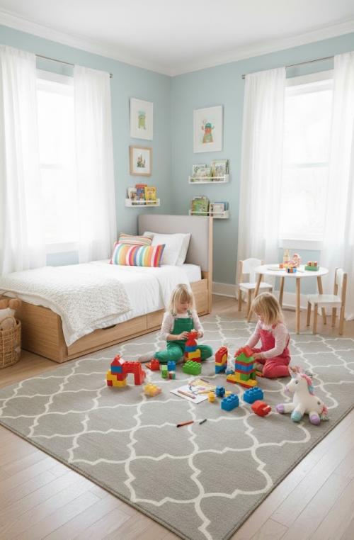 Pastel Brown Trellis 5X8 Hand-Tufted Modern Rug