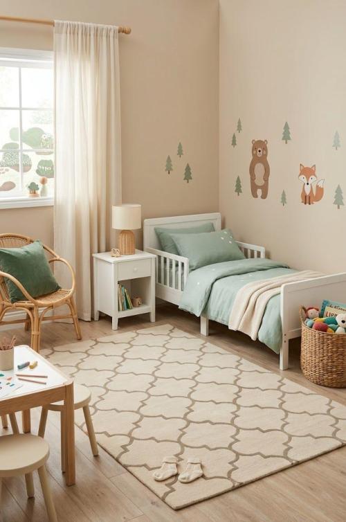 5'0 X 8'0 Trellis Cream Modern Hand-Tufted Wool Rug