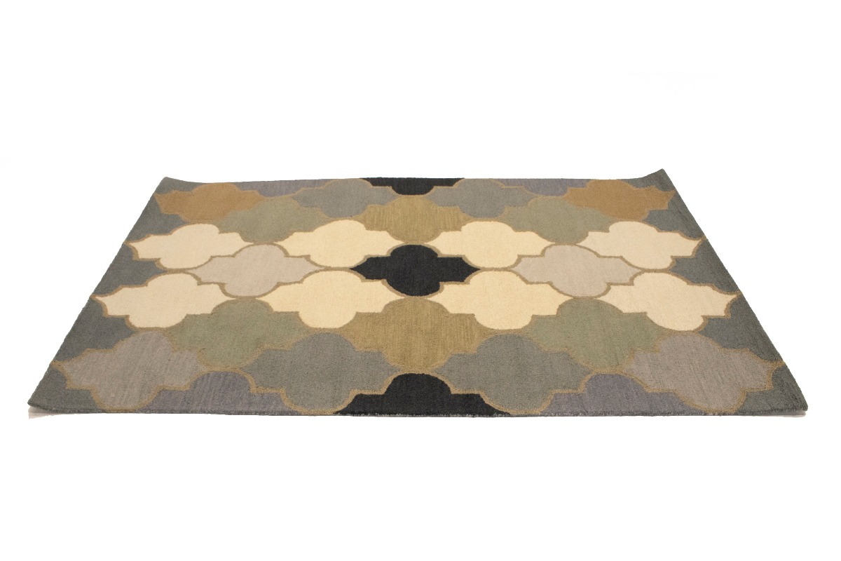 Multicolored Trellis 5X8 Hand-Tufted Modern Rug