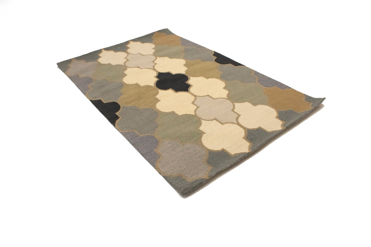 Multicolored Trellis 5X8 Hand-Tufted Modern Rug