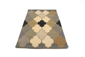 Multicolored Trellis 5X8 Hand-Tufted Modern Rug