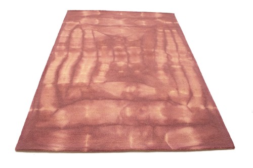Deep Blush Tie-Dye 5X8 Hand-Tufted Modern Rug