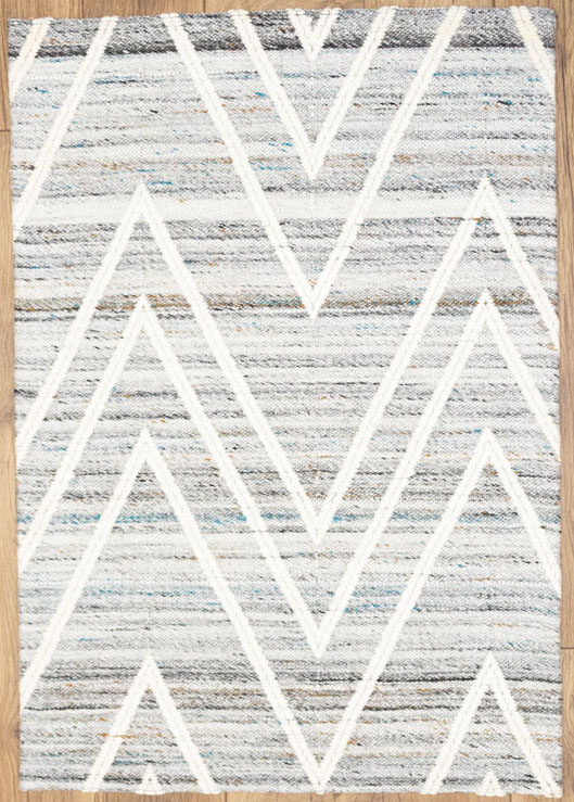 2'0 x 3'0 Hand-Tufted Multicolored Gemetric Modern Wool Rug