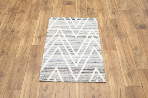 2'0 x 3'0 Hand-Tufted Multicolored Gemetric Modern Wool Rug