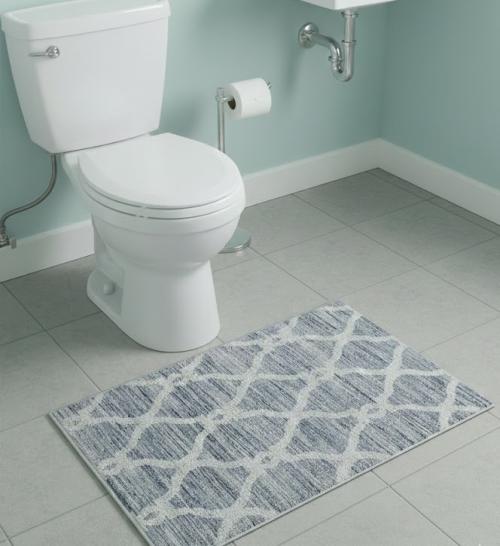 2'0 x 3'0 Hand-Tufted Charcoal Trellis Modern Wool Rug