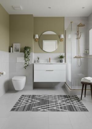 2'0 X 3'0 Hand-Tufted Geometric Multicolored Modern Wool Rug