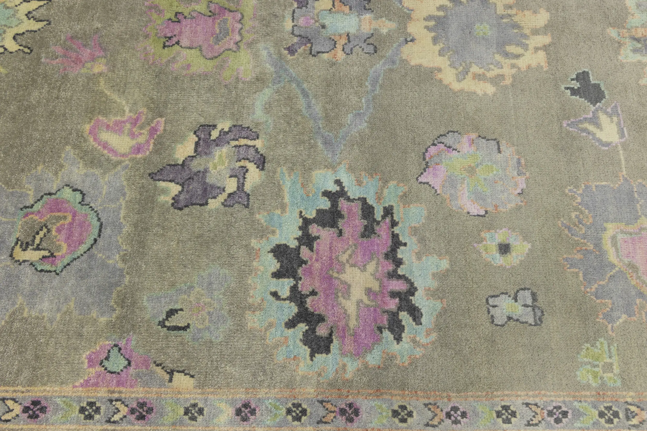 Floral Colorfast 9X12 Oushak Chobi Oriental Rug