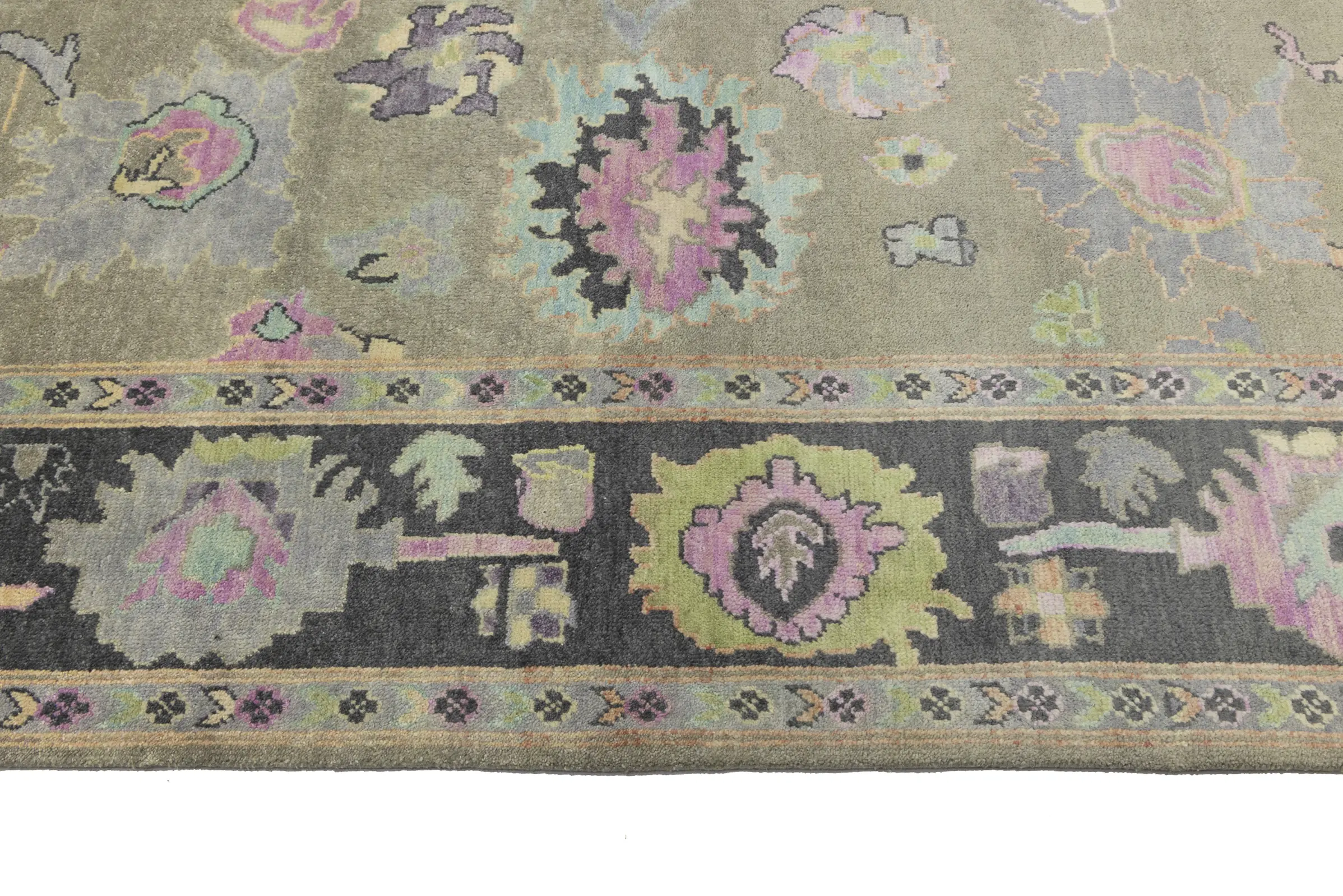 Floral Colorfast 9X12 Oushak Chobi Oriental Rug