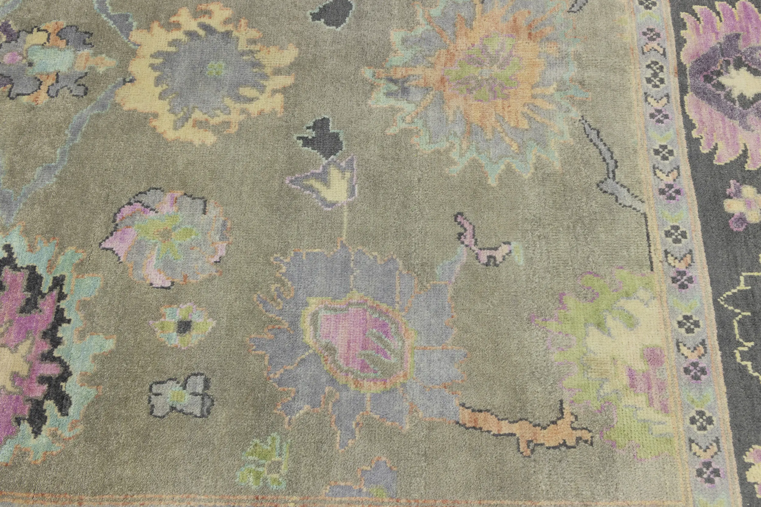 Floral Colorfast 9X12 Oushak Chobi Oriental Rug