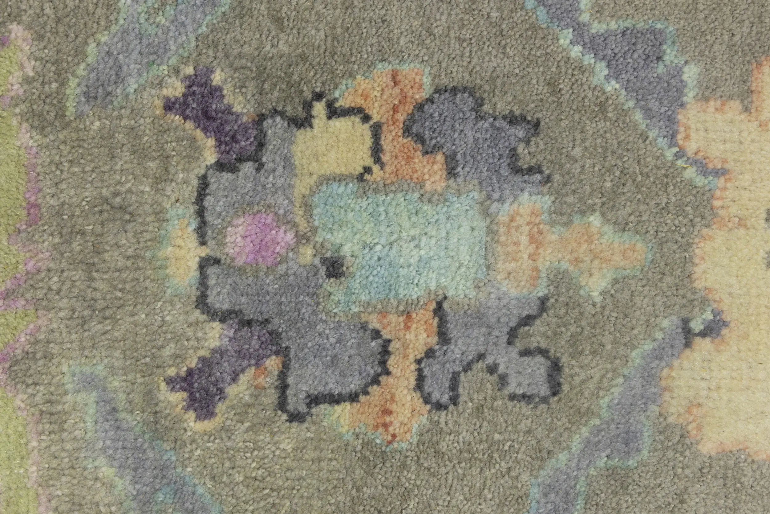 Floral Colorfast 9X12 Oushak Chobi Oriental Rug