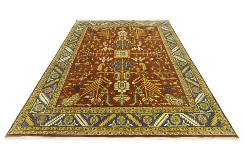 Orange Floral 12X15 Indo-Mahal Oriental Rug