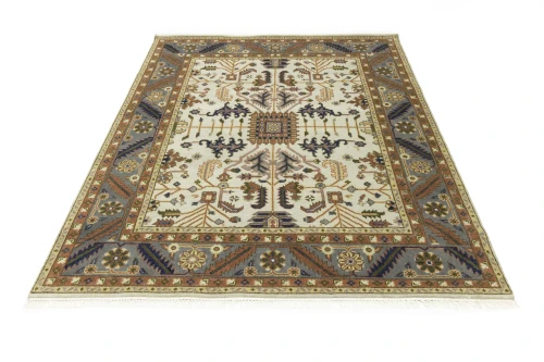 Cream Floral 8X10 Indo-Mahal Oriental Rug
