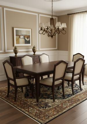 Dark Navy Floral 8X10 Heriz Serapi Oriental Rug