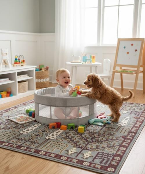 Light Gray Floral 8X10 Tree of Life Chobi Oriental Rug