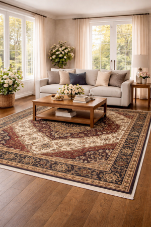 Red Geometric 8X10 Heriz Serapi Oriental Rug