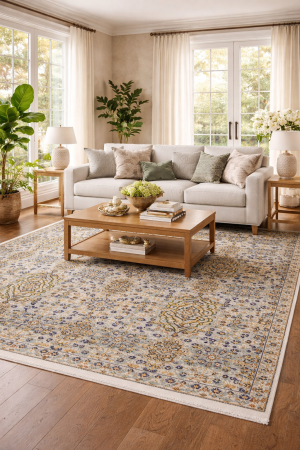 8'10 X 11'11 Gray & Cream Hand Knotted Tribal Oriental Wool Rug