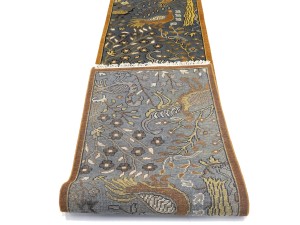 Light Gray Pictorial 2'6X16 Oriental Runner Rug